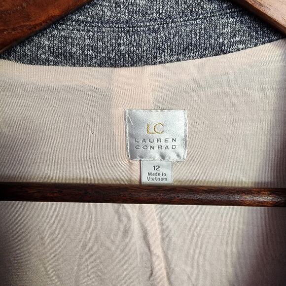 Lauren Conrad Women's Blazer Size 12 Gray Open Front Business Work Wear Suit - Picture 3 of 12